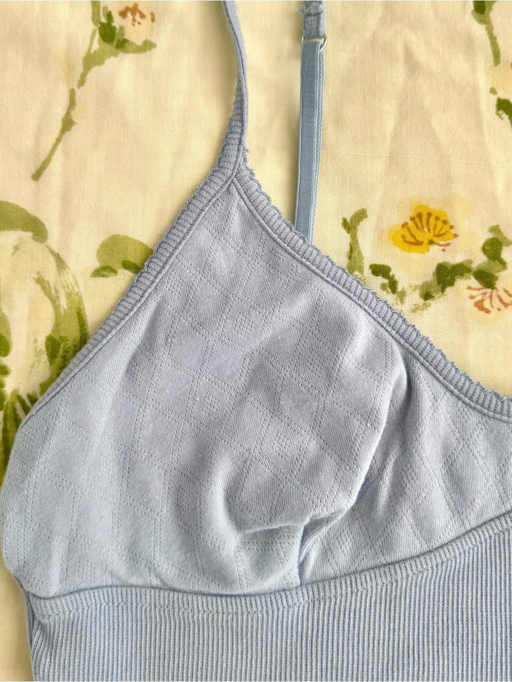 Free People Light Blue Ribbed Cami Tank - Picture 2 of 4